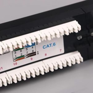 1U 24 Port CAT6 Unshielded UTP Network Patch Panel